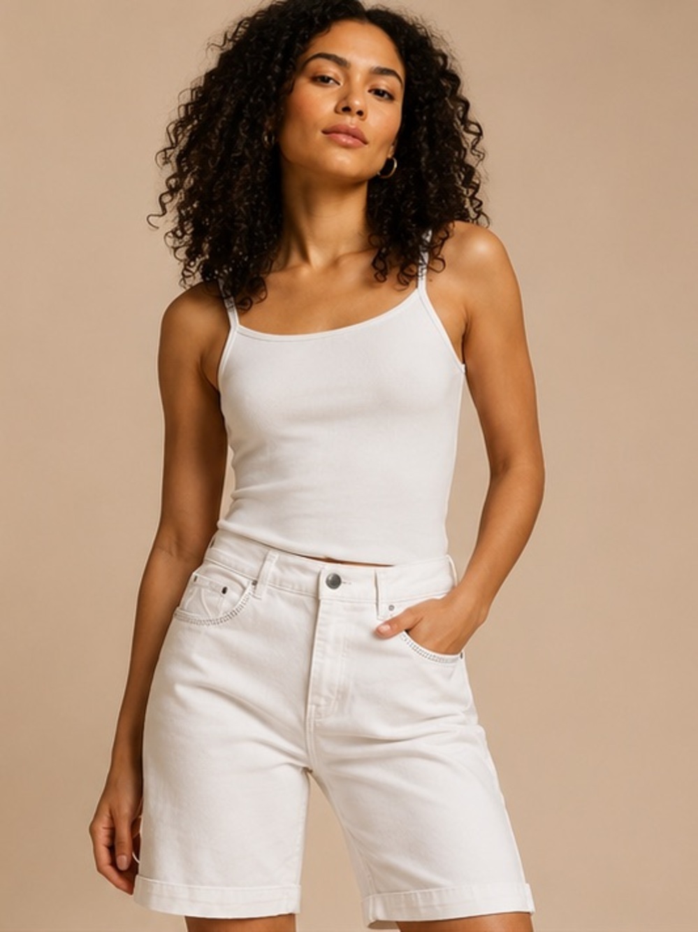 Gloria Vanderbilt White Bermuda Shorts Size 12P